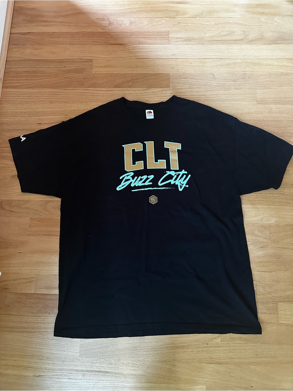 Charlotte hornets mens xl CLT Buzz City Black Graphic Tee